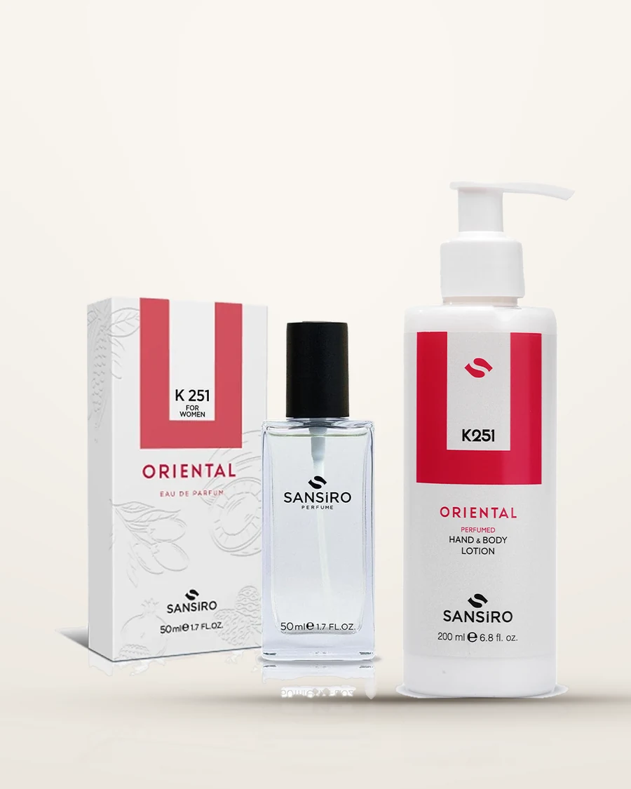 K-251 Kadın Parfüm 50ml Edp + K-251 Hand&Body Lotion — Sansiro ürün görseli